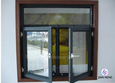 Tempered Safety Glass Aluminum Casement Windows , Powder Coating Finished